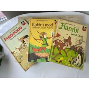 Vintage Disney's Wonderful World of Reading Hardcover Books - Set of 3
